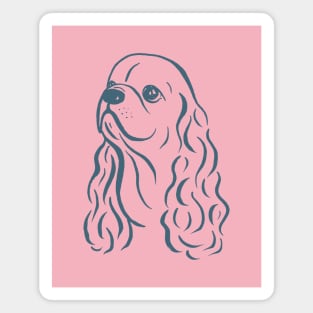 American Cocker Spaniel (Pink and Blue-Gray) Magnet